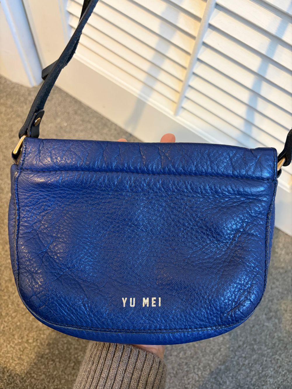 Yu Mei Blue Vi Crossbody Bag