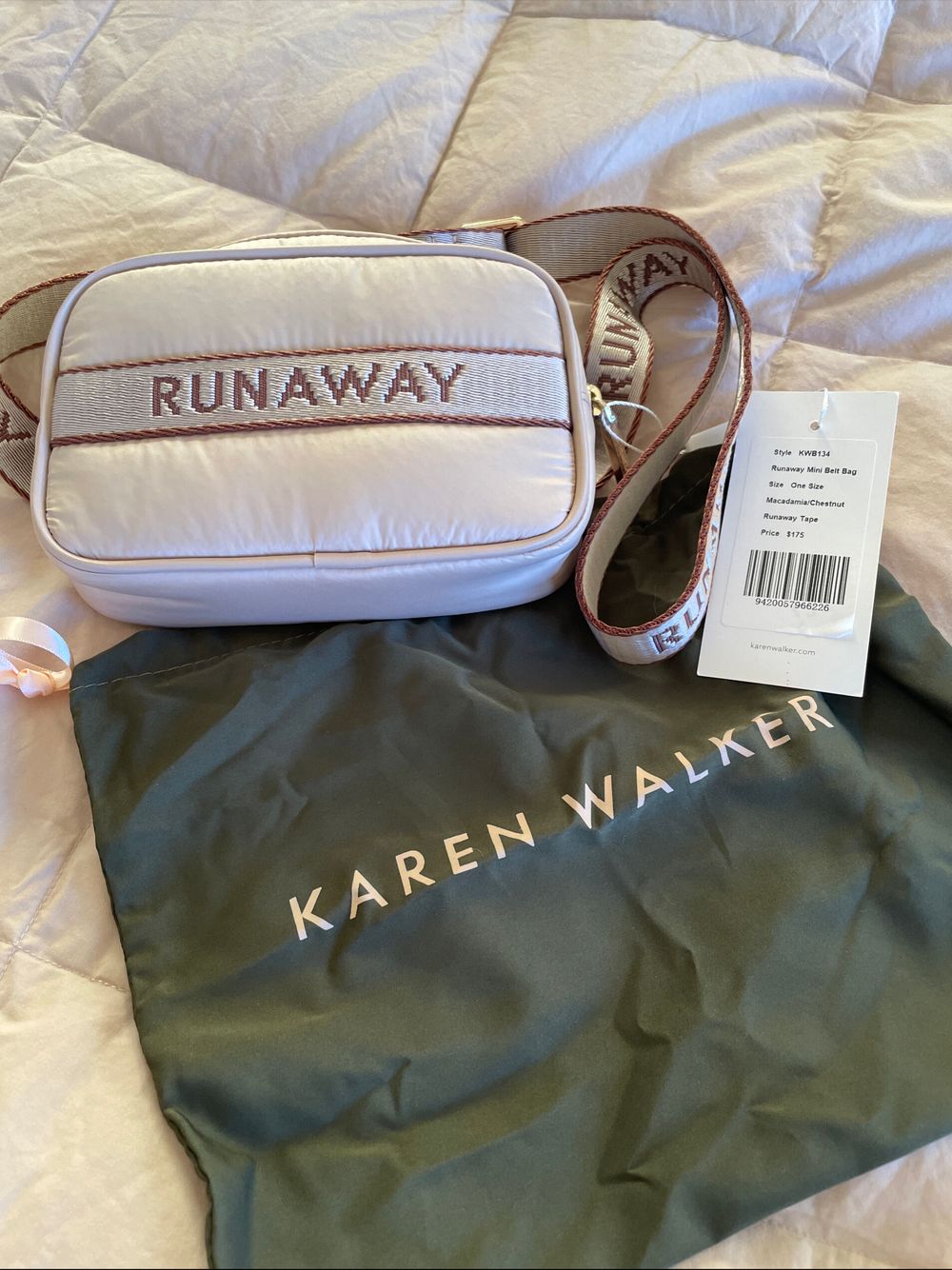 Karen Walker rose/light pink  Runaway Mini Belt Bag