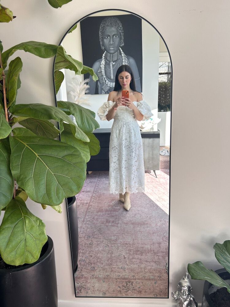 White Midi Dress. Perfect For A Special Occasion Or Even A Wedding