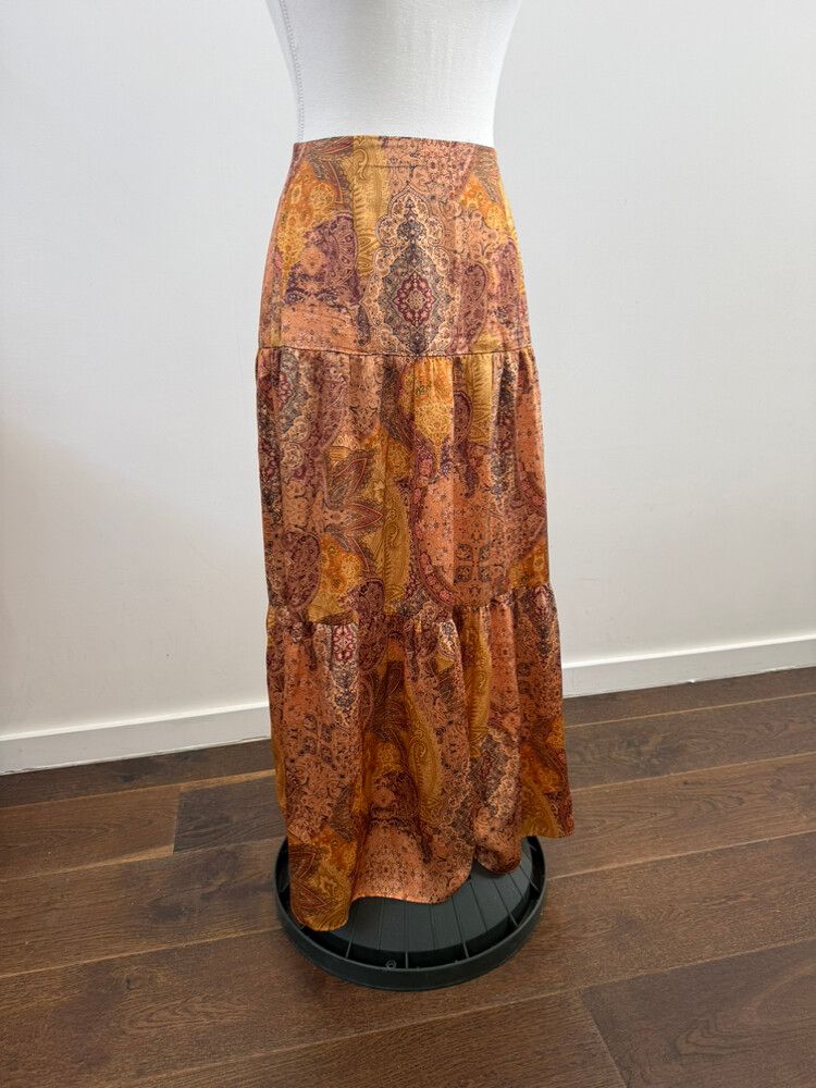 Banded Together Maxi Skirt 100% silk