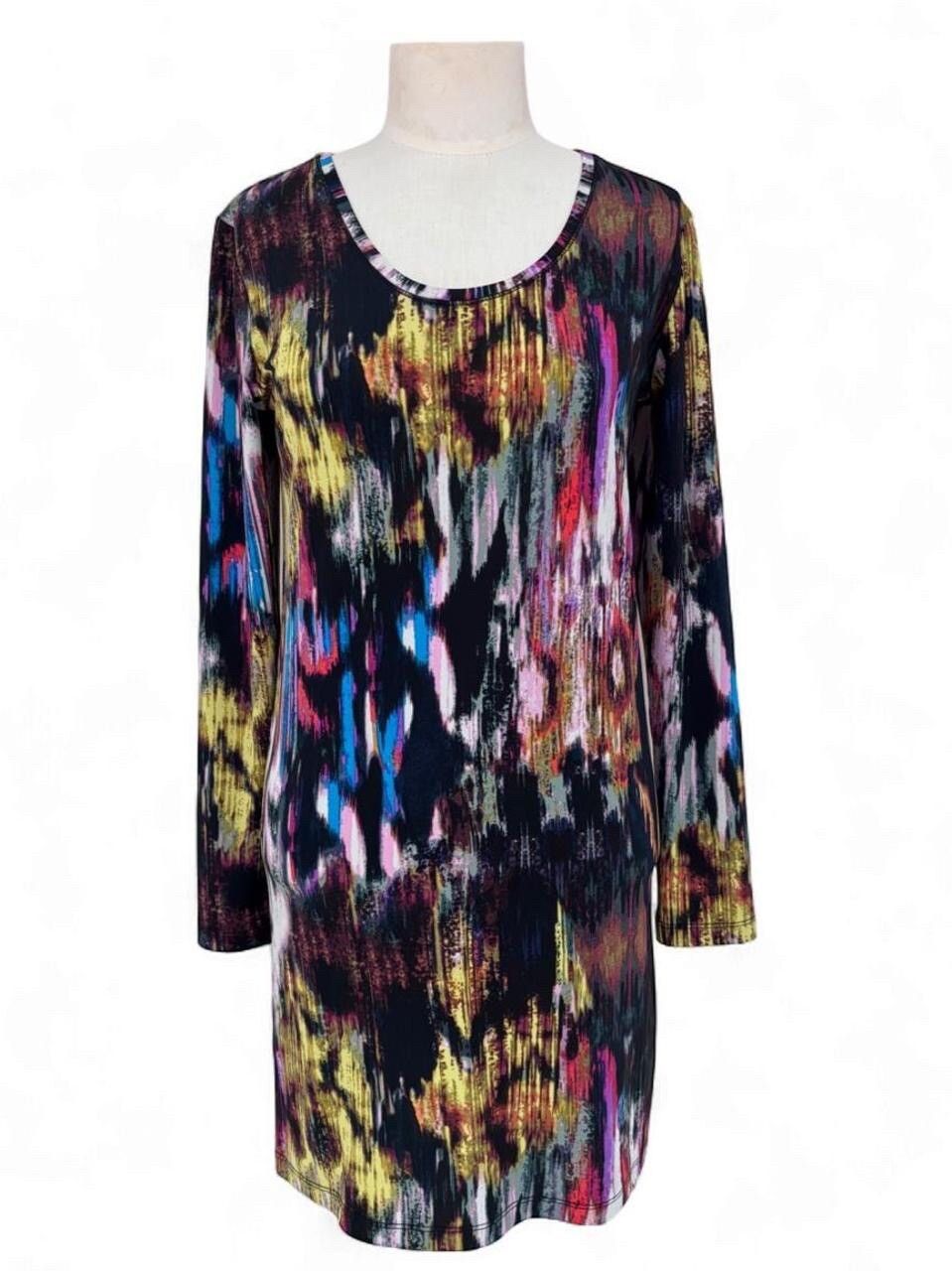 RJC by Kingan Jones Multicolour Long Sleeve Tunic Dress Size S