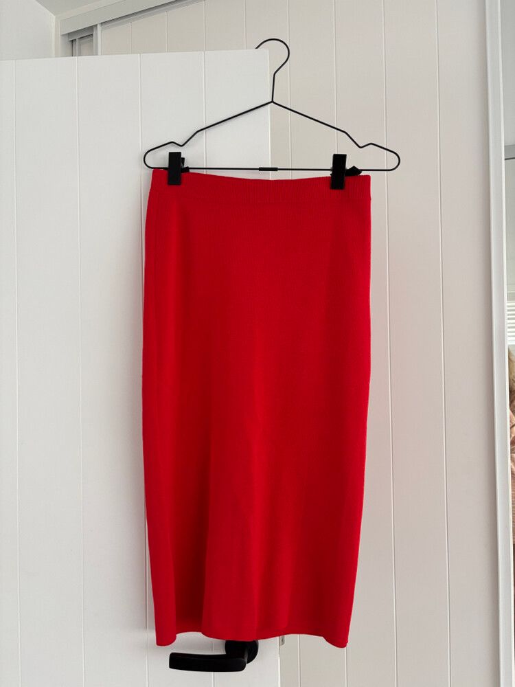 Zara Red Tube Skirt