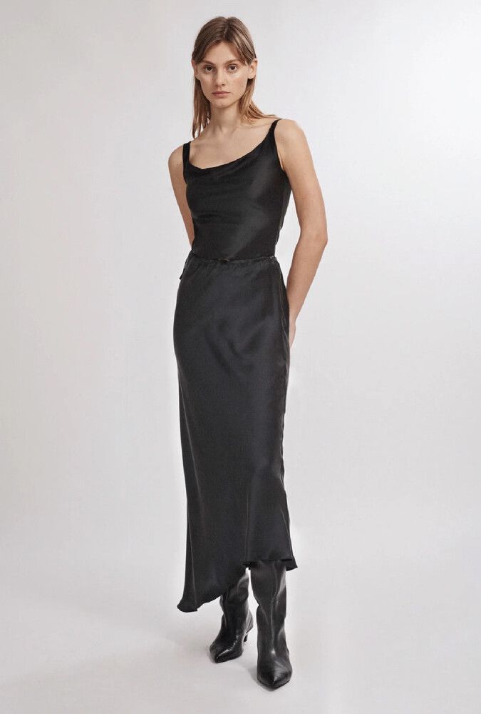 Silk Laundry Asymmetric Skirt Black / BNWOT