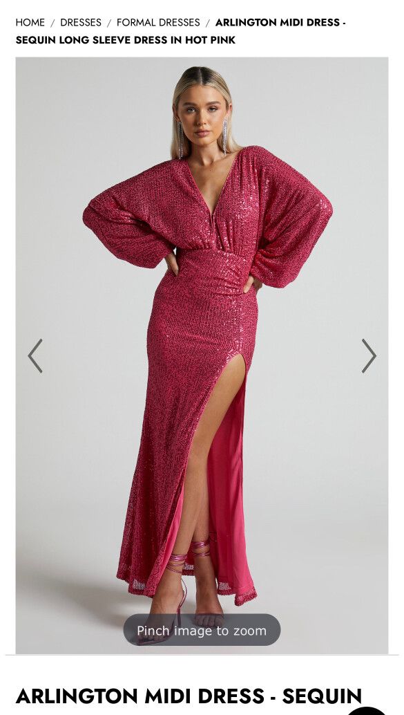 Showpo - BNWT Showpo Arlington Sequin Hot Pink Dress on Designer Wardrobe