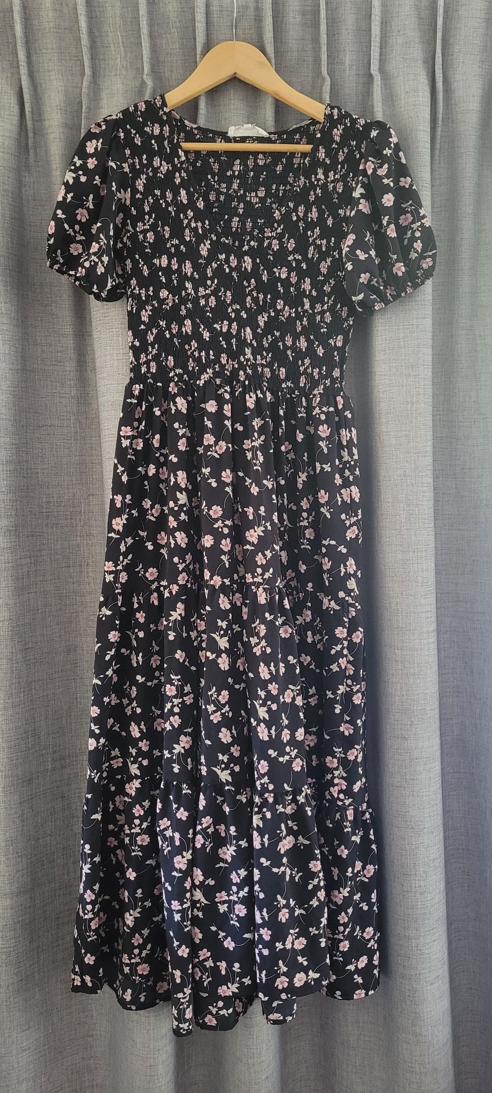 sachin and babi light blue dress Vtg 90s JBS Petite Button Front Floral Dress Modest Grunge Sleeveless10P main image 1
