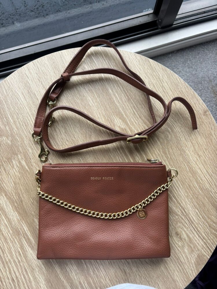 Deadly Ponies Brown Crossbody Bag