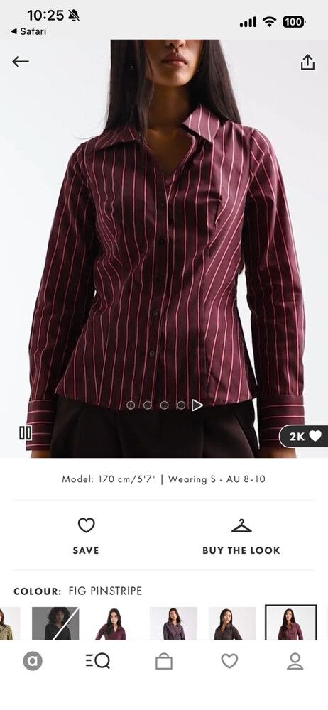 Miss Selfridge poplin pinstripe shirt