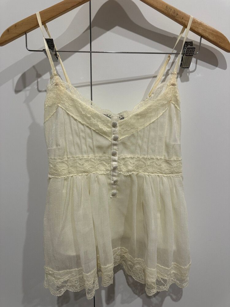 Lttierre Cream Lace Cami Top