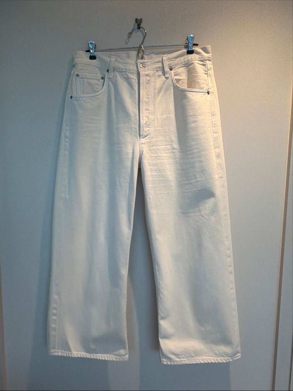 Citizens of Humanity CREAM Gaucho Wide Leg Jeans, 31” waist