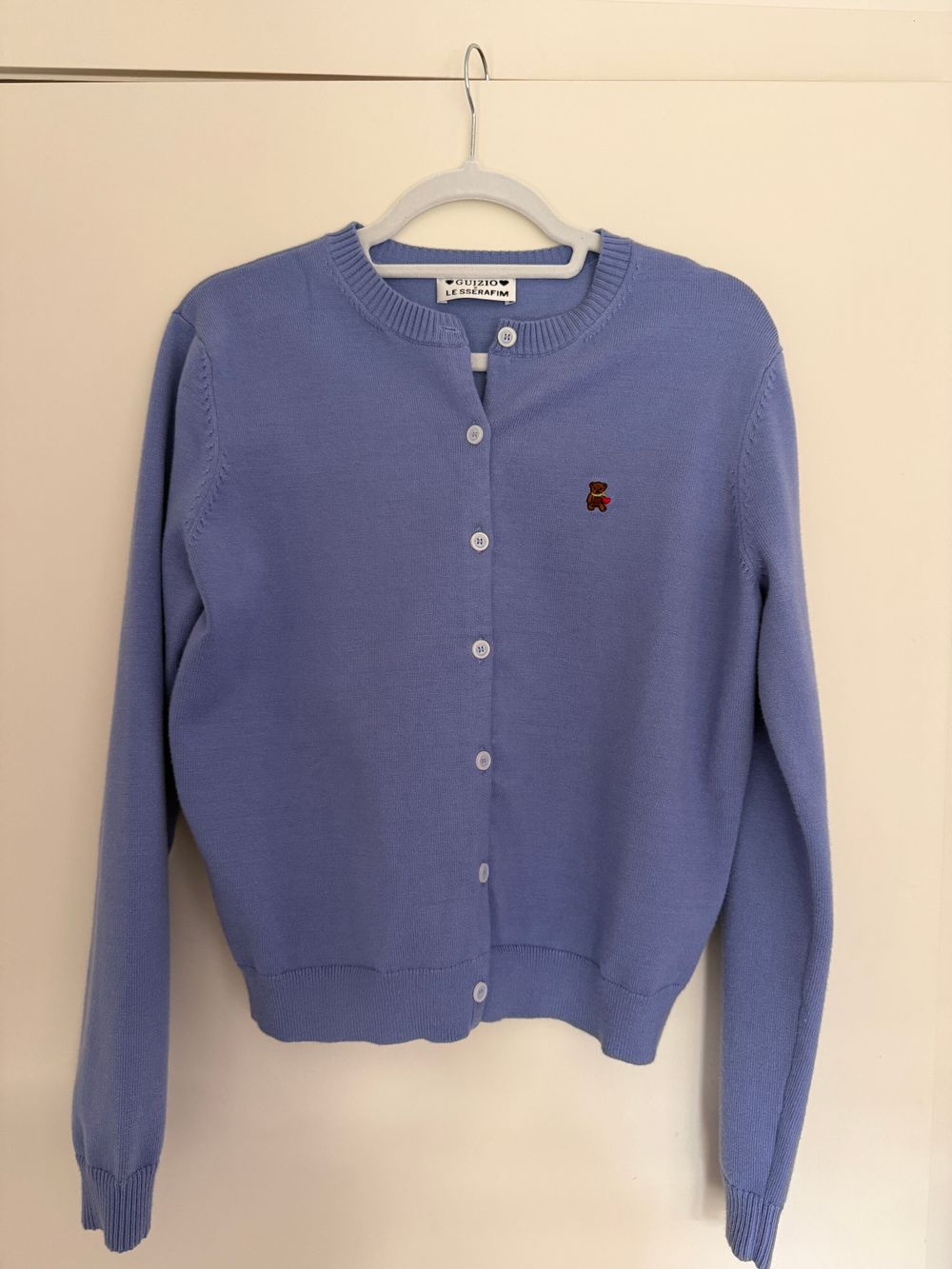 Guizio Blue Knit Cardigan