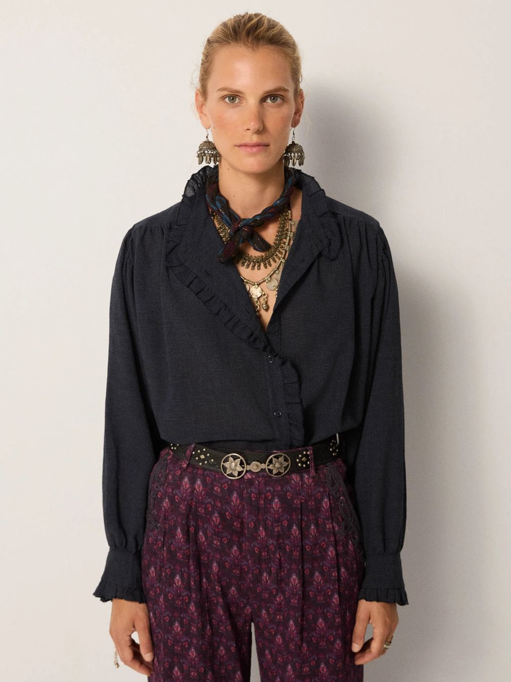 MAISON HOTEL - AW25 - Celeste Blouse Eclipse Blue