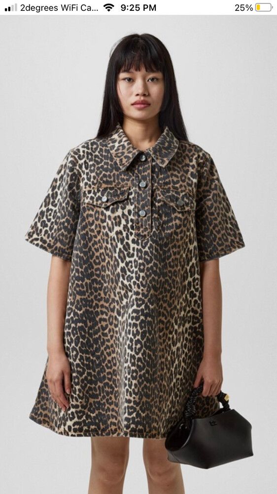 white christmas dresses Print Denim Open Back Mini Dress – Club21.com