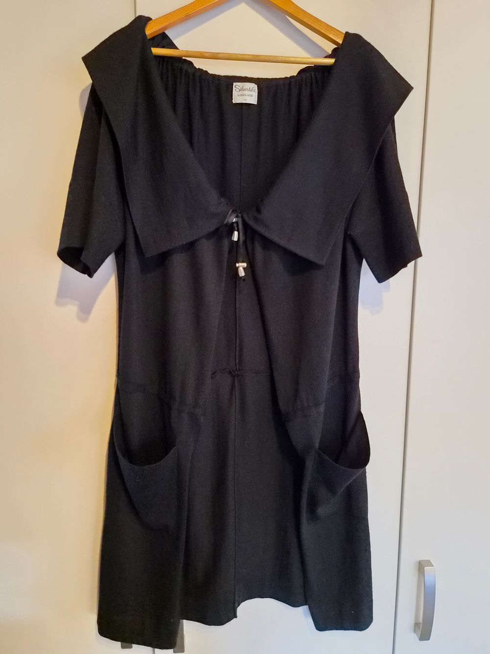 Silverdale Black Merino Wool cape / cardigan