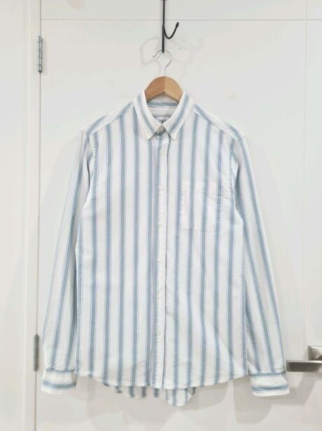 Zara Blue and White Long Sleeve Shirt fits 8-12