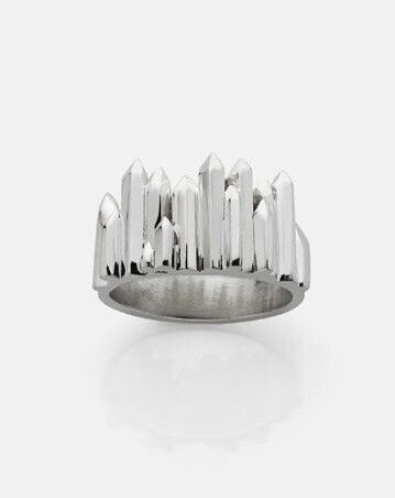 meadowlark Silver Crystal Point Ring