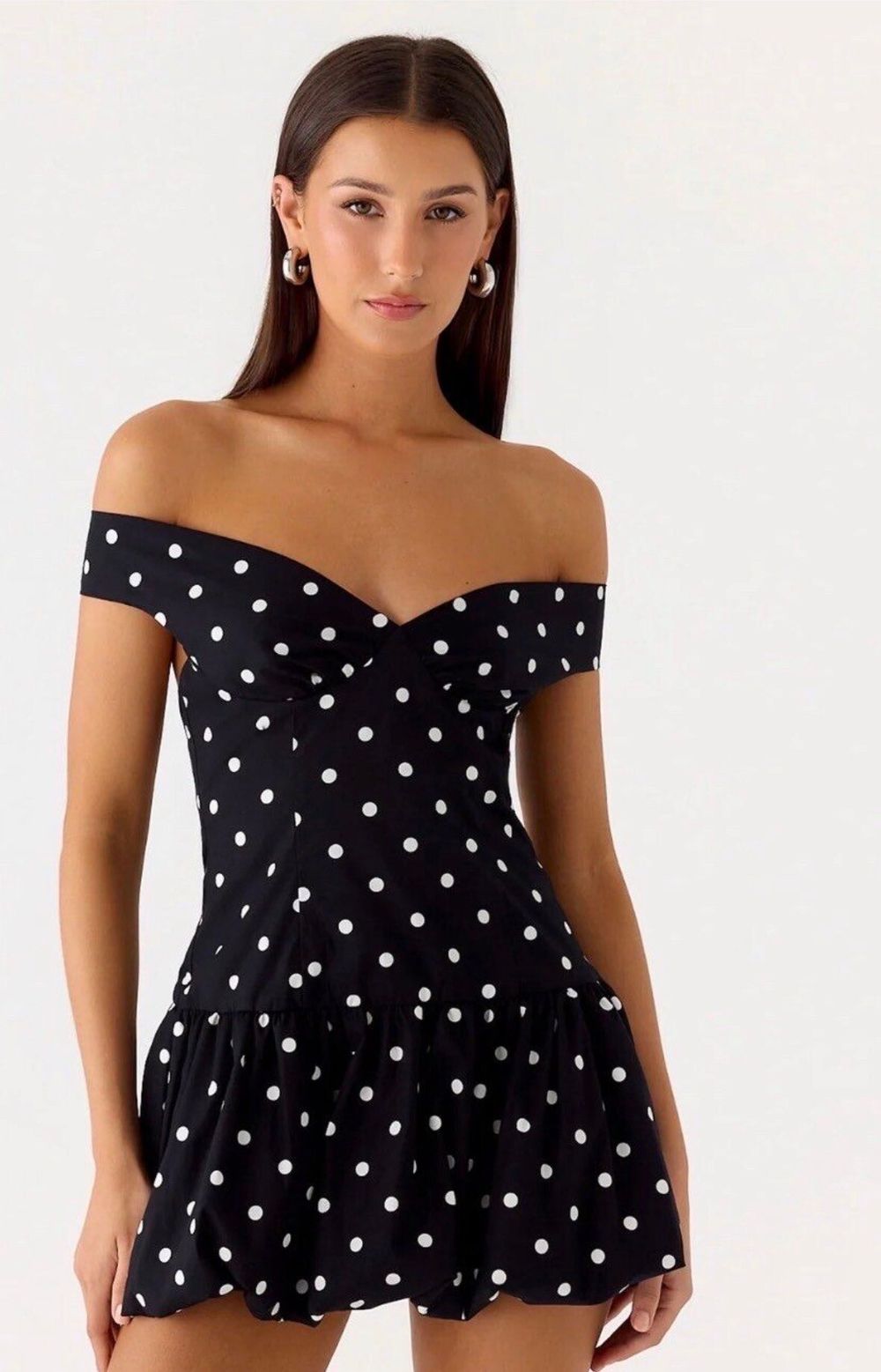 Peppermayo Black Polka Dot Bubble Dress