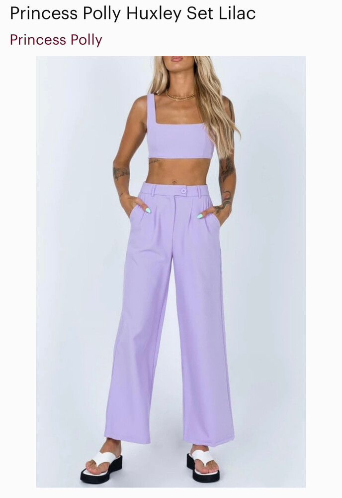 Princess Polly Lilac Huxley pants