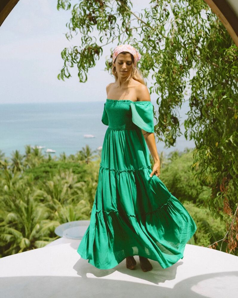 Iris Maxi - Iris Maxi Green Maxi Dress on Designer Wardrobe