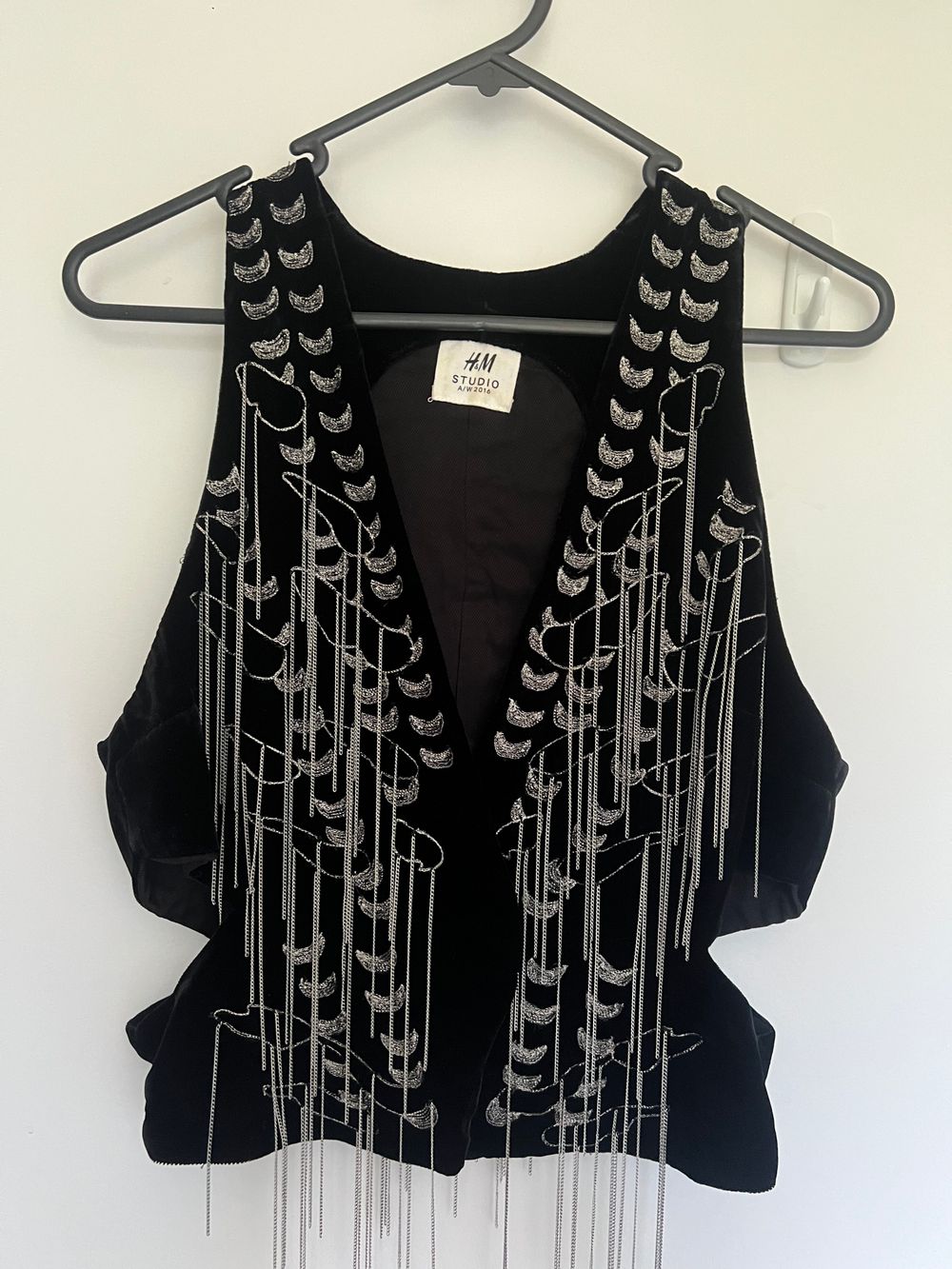 H&M Black Silver Embellished Top