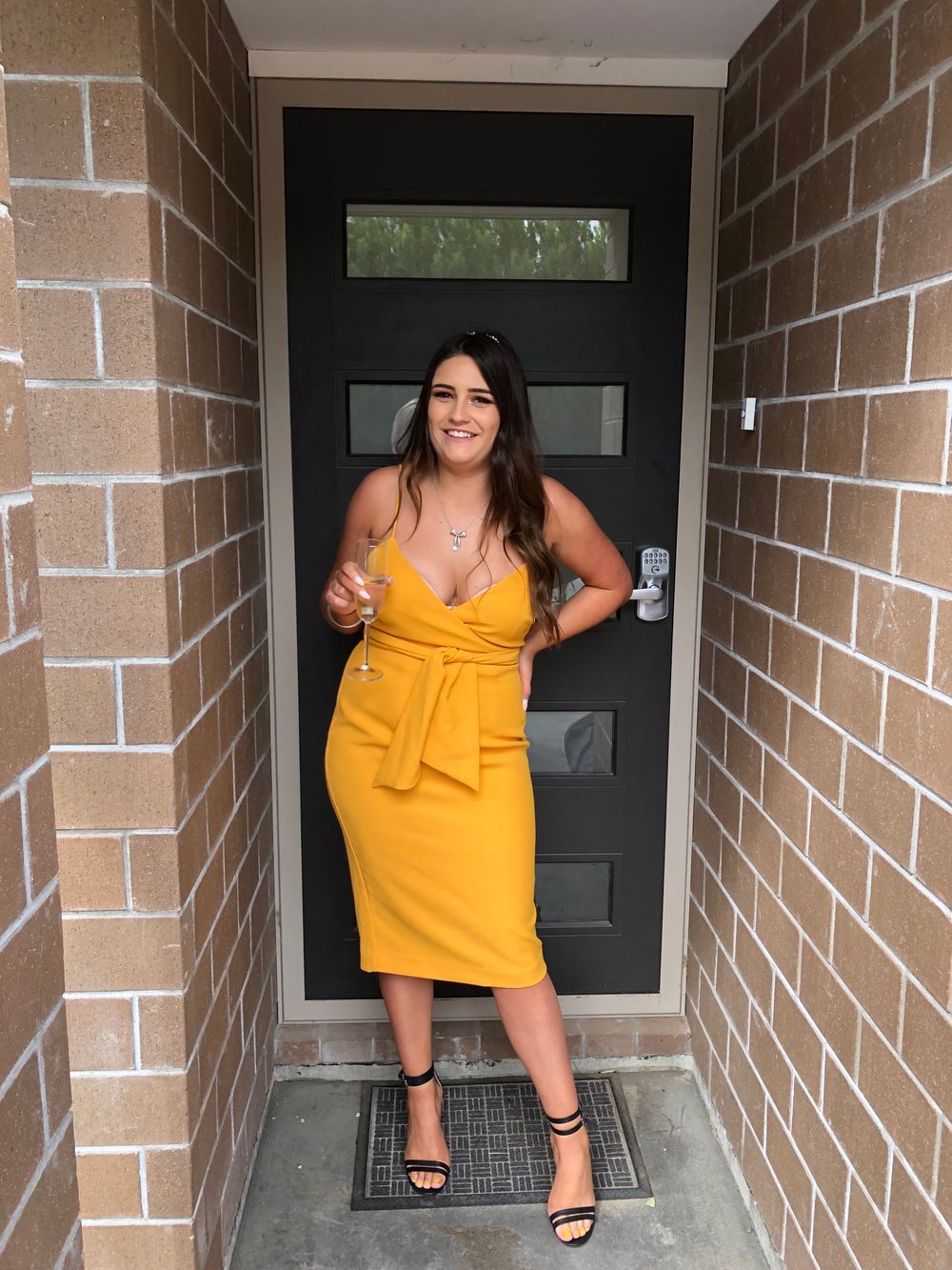 Sheike - Yellow Tie Dress on Designer Wardrobe