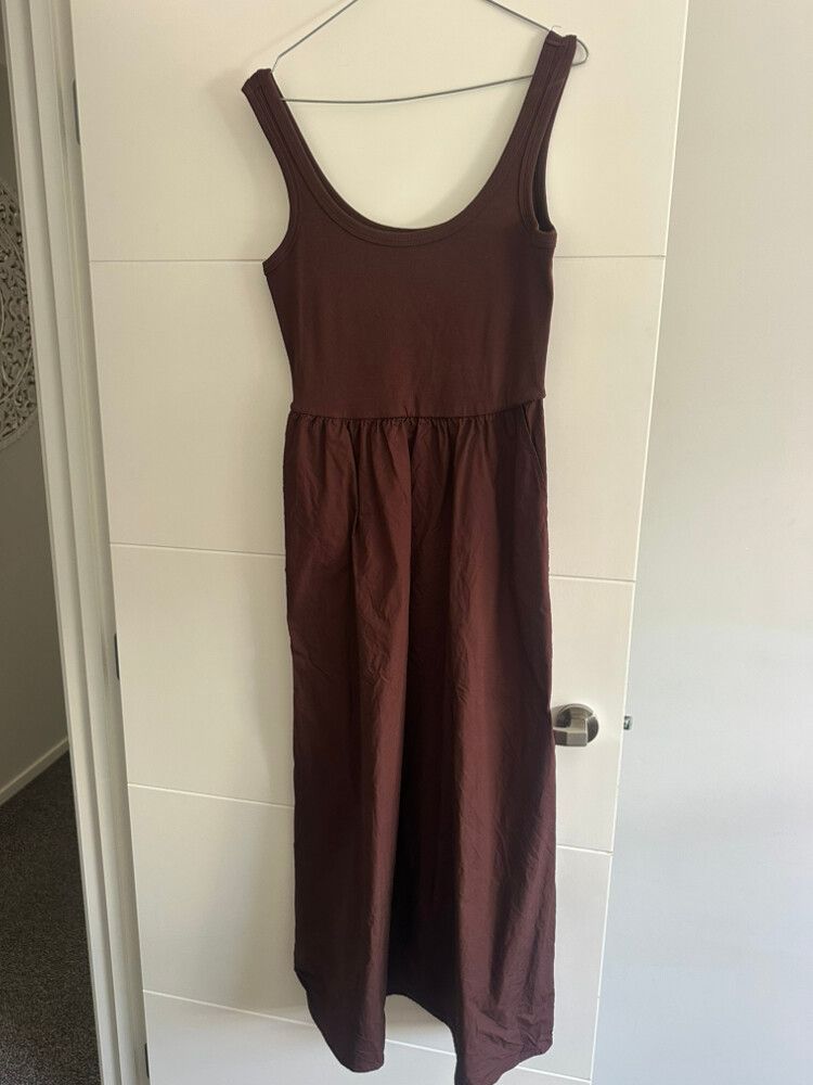 H&H Women's Rib Tank Mix Dress Maxi