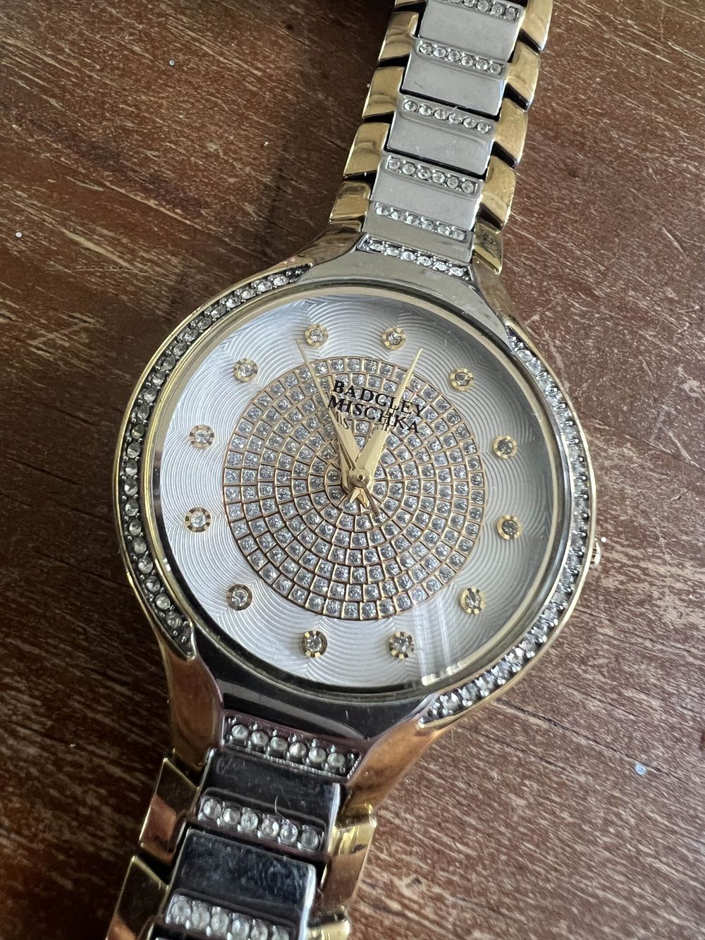 Badgley Mischka Gold Silver Watch