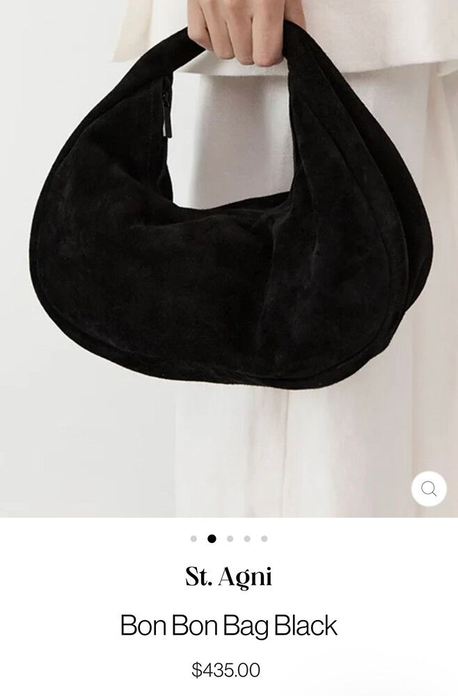 St. Agni Bon Bon Bag Black Suede