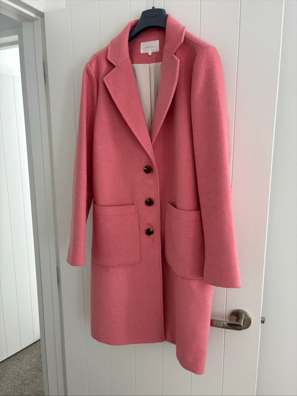 Whistle Pink Wool Blend Coat