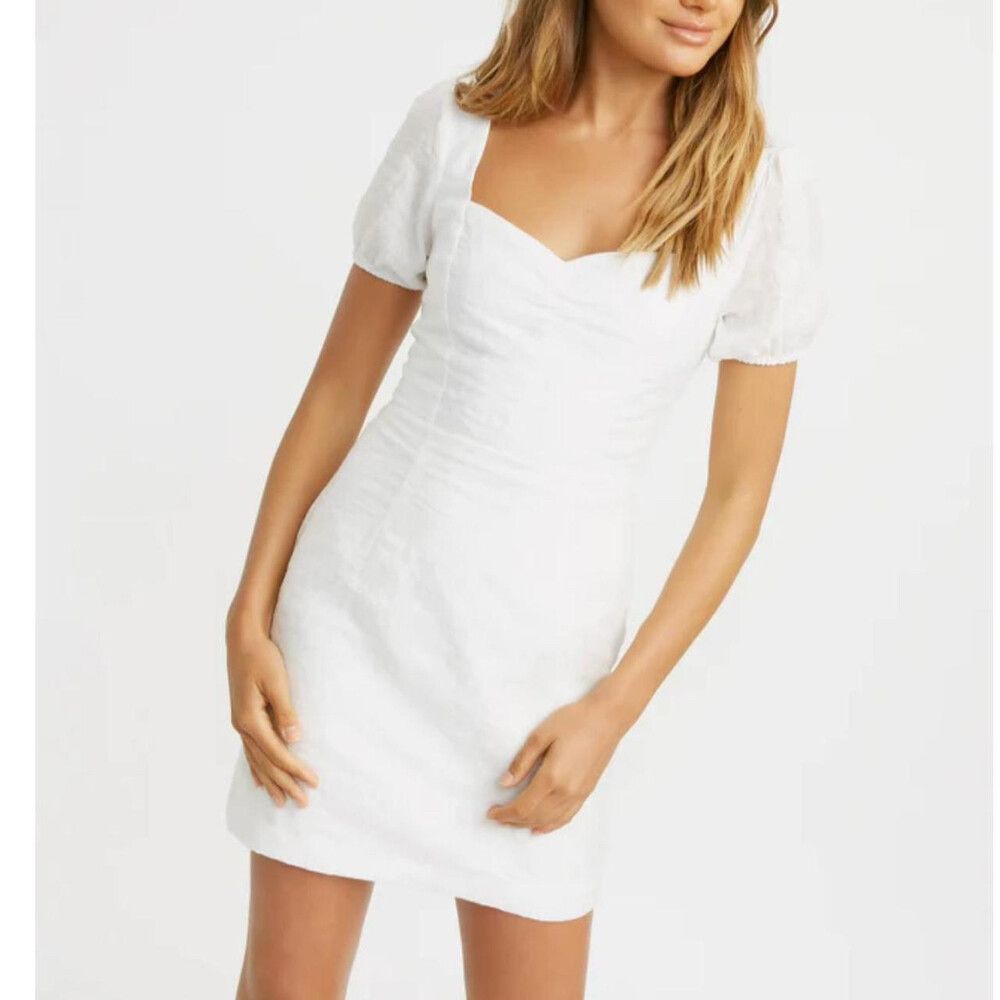 kookai white off shoulder dress Kookai Alto Off Shoulder Mini White Size AU 12