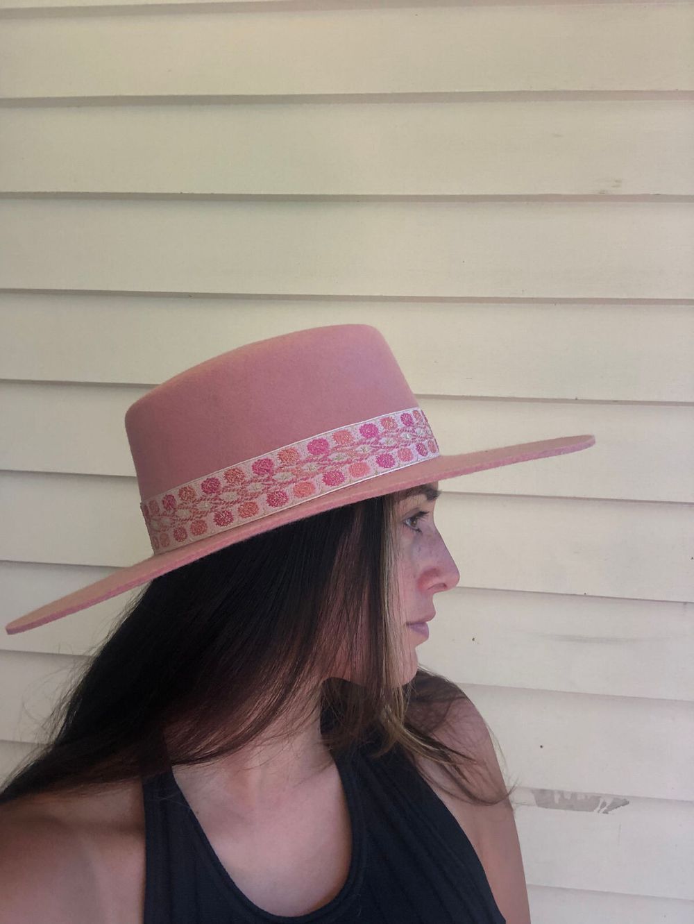 Lack of Color - Women's Sierra Rose Wide-Brimmed Wool Boater Hat