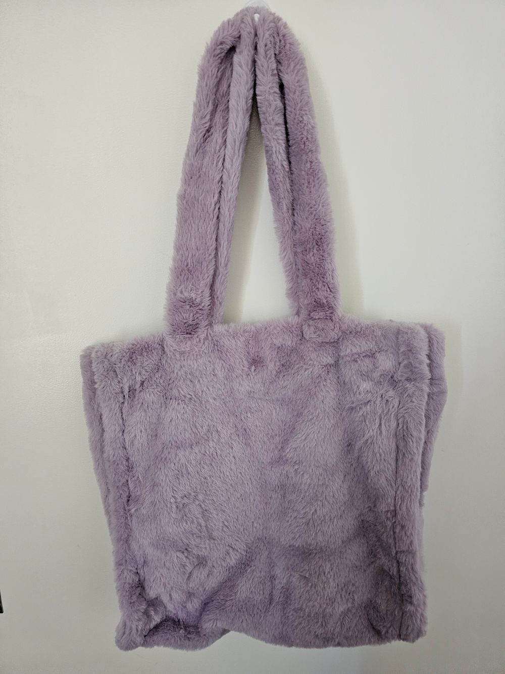 Purple fluffy bag