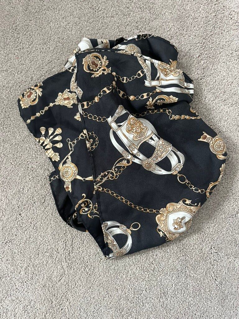 Black & Gold Print scarf