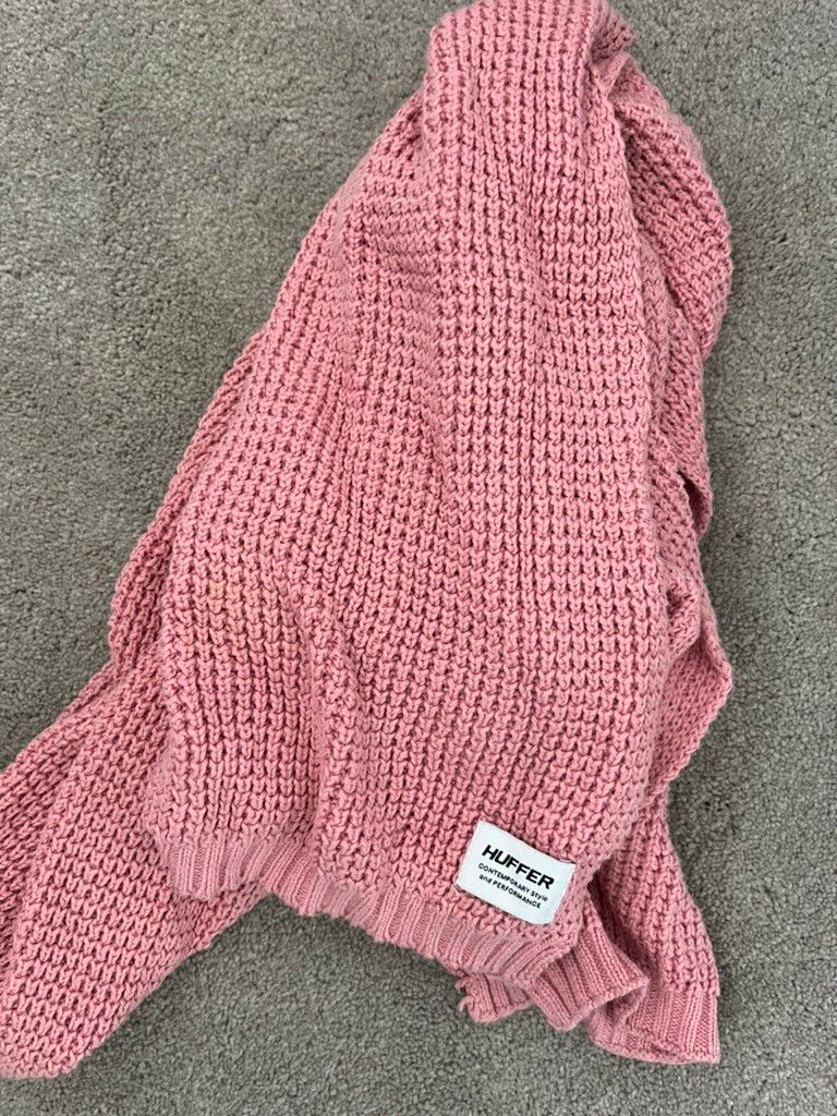 Huffer Pink Chunky Knit Jumper