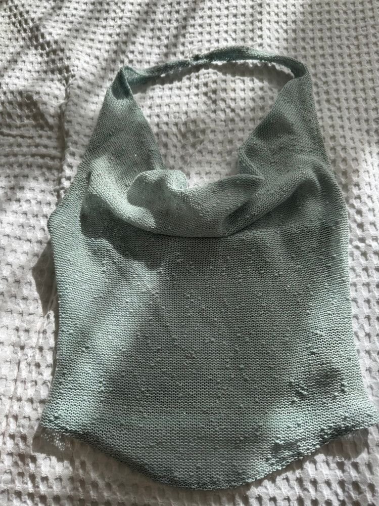 Sage Green Knit Halter Top