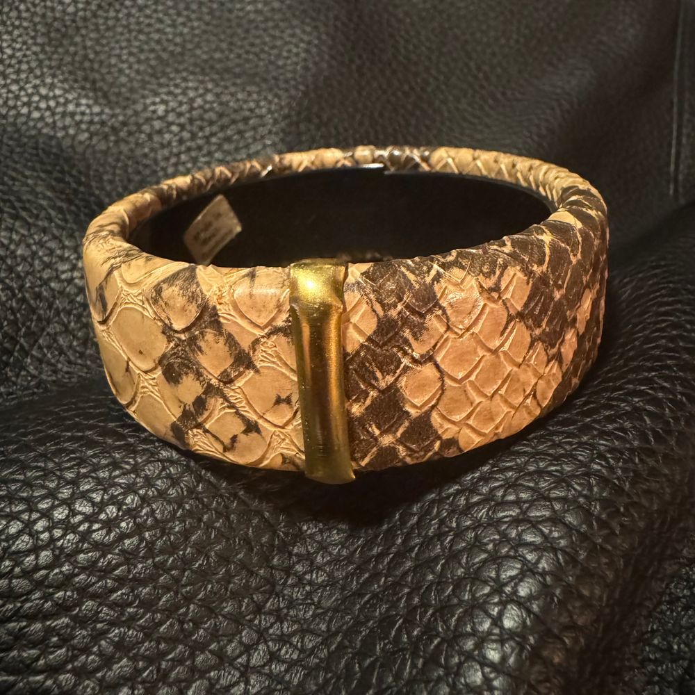 Retro Made in West Germany Snakeskin Wide Bangle