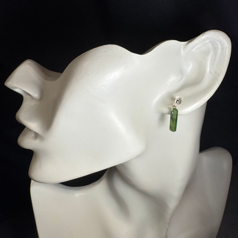 Pounamu sterling silver earrings