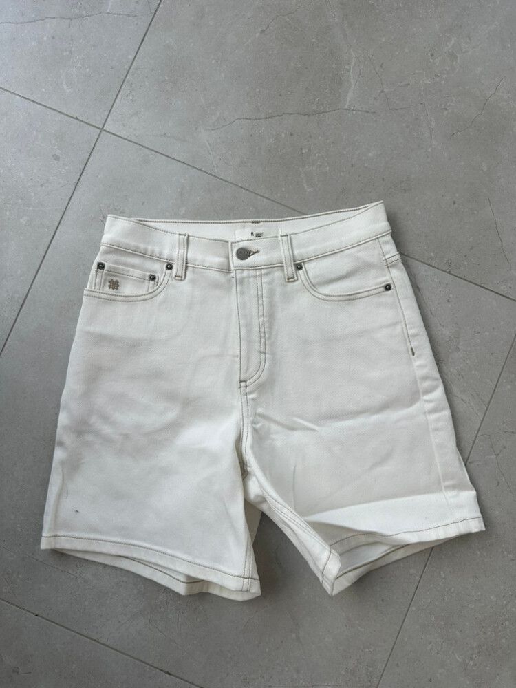 MAX White Denim Shorts