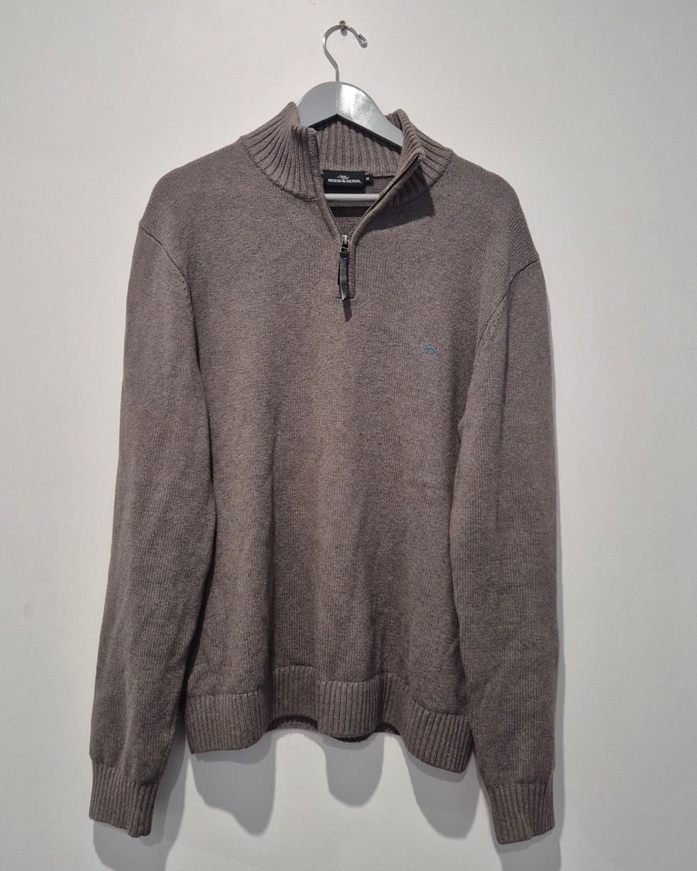Rodd & Gunn Half-Zip Knit Jumper — Dark Grey | Size M