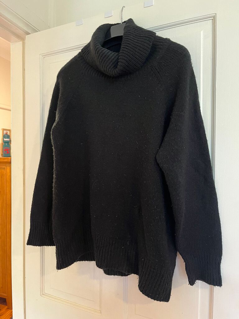 Assembly Label Black Turtleneck Wool Jumper
