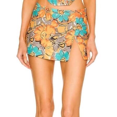 Miaou Floral Mini Micro Skirt