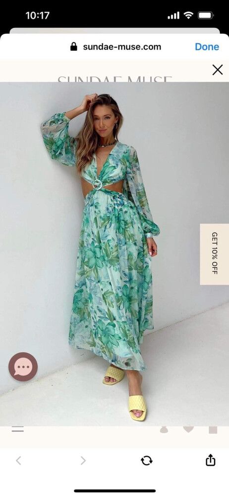 Sundae Muse - Sundae Muse Floral Cut Out Dress on Designer Wardrobe