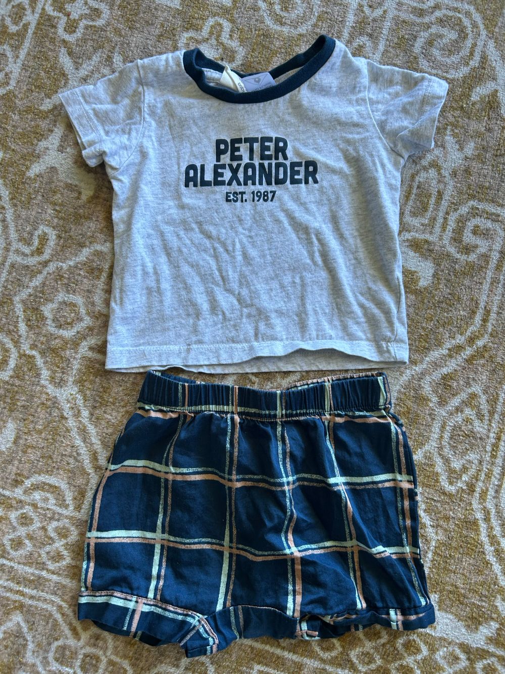 Peter Alexander Grey And Blue Matching Set