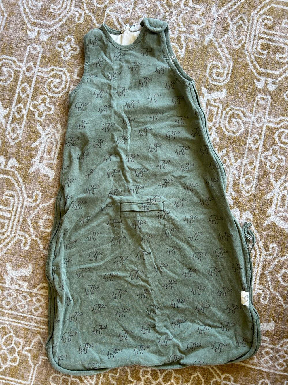 Nature Baby Green Elephant Print Sleep Bag