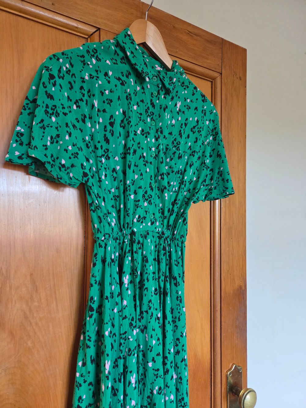 green emerald velvet dress Hush Green Abstract Skin Print Dress