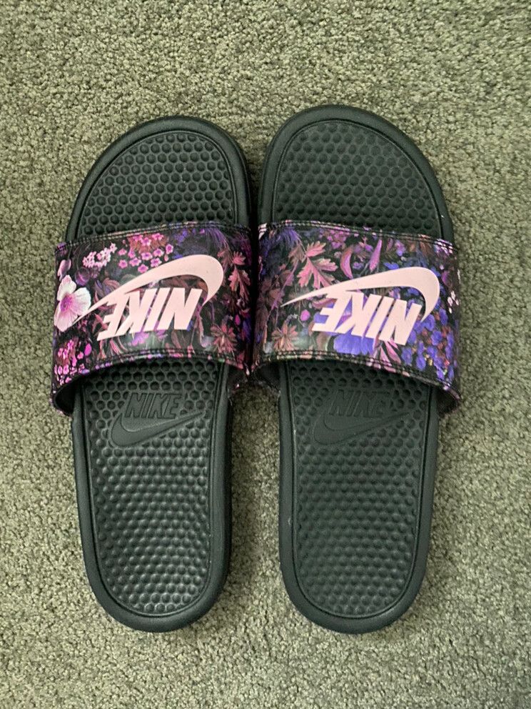 flower nike sandals