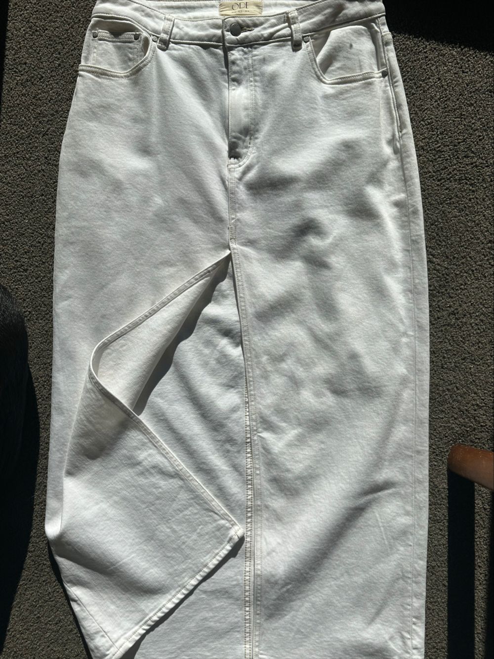 Ode White Wide Leg Jeans