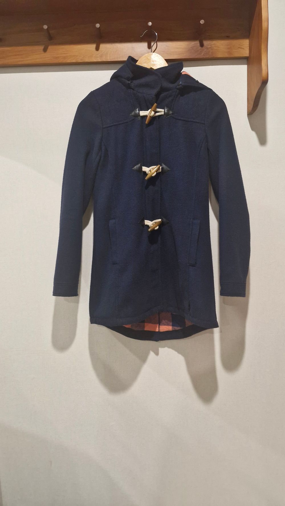 Warm Navy Hooded Coat