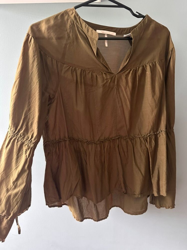 Scotch & Soda Brown Long Sleeve khaki Top S