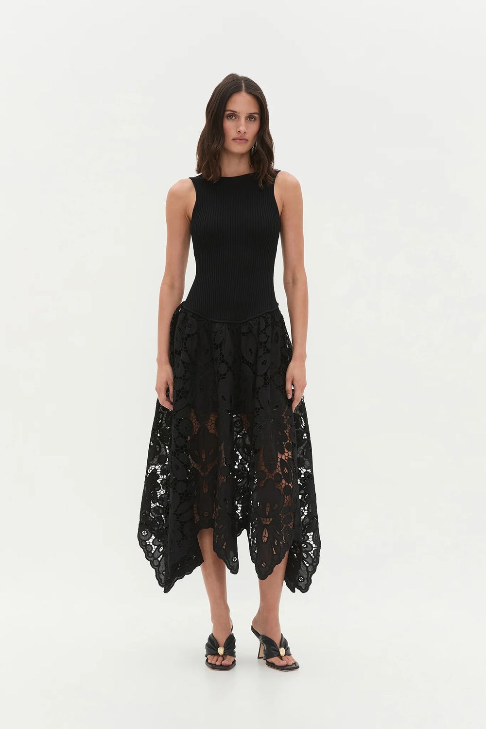 Aje Atlas Knit Midi Dress Black