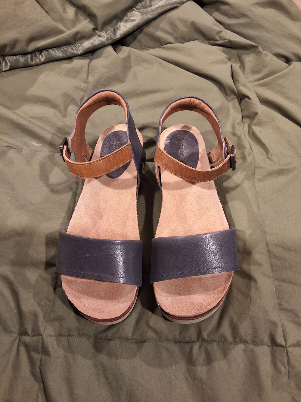 Josef Seibel Blue Brown Sandals